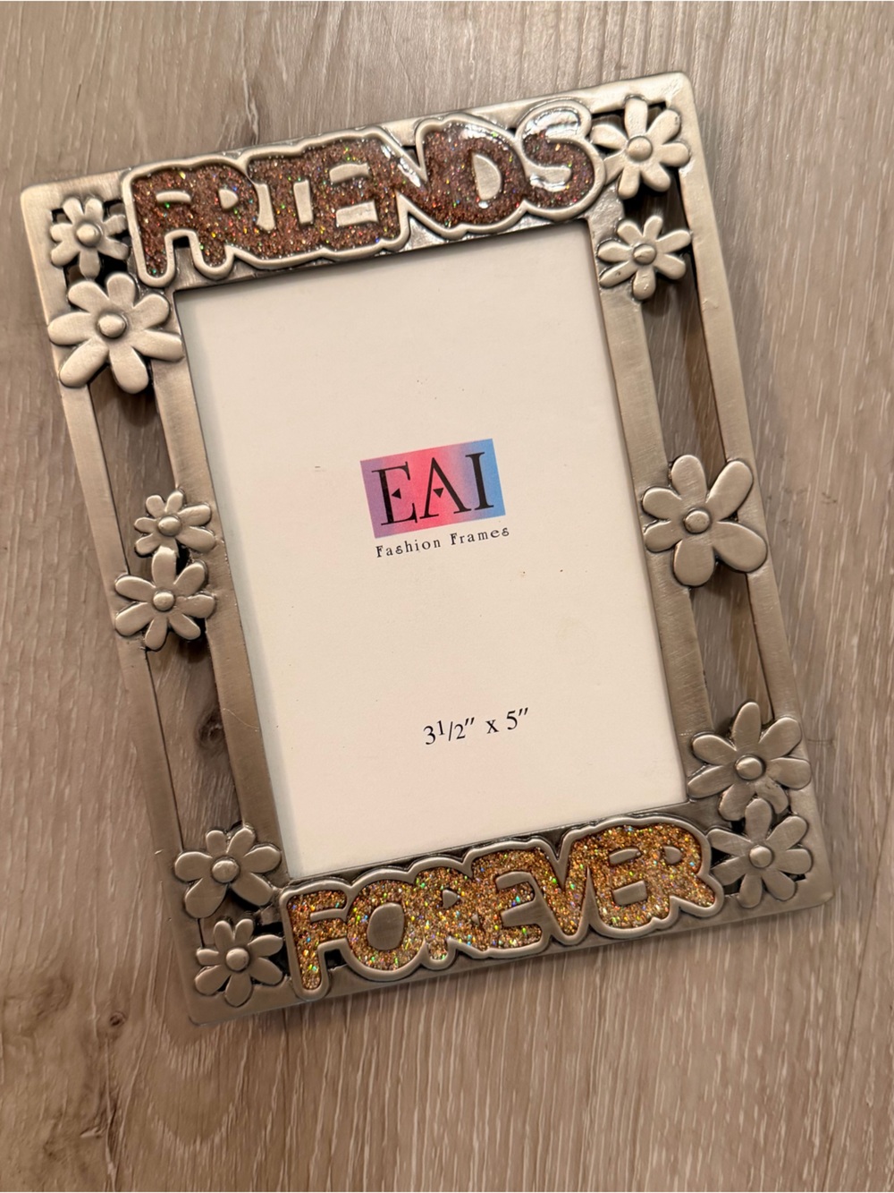 Vintage Y2K EAI "friends forever" glitter picture frame